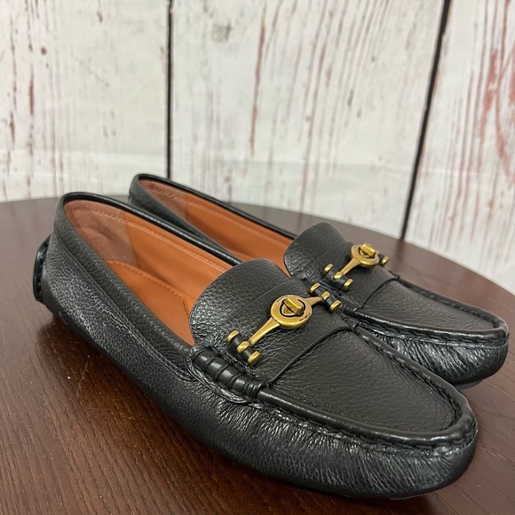 CROSBY DRIVER Black Grainy Leather Loafers Classic & Comfortable size 7 NIB - Picture 11 of 15